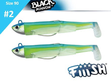 Load image into Gallery viewer, Fiiish Black Minnow Size 2 - Double Combo Packs - Fishing Lures Ltd