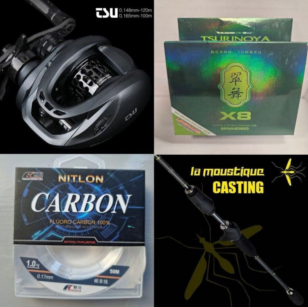BFS Combo Dark Wolf Ultra KF-50 and LMAB La Moustique 2-10g 198cm Rod + Line - Fishing Lures Ltd