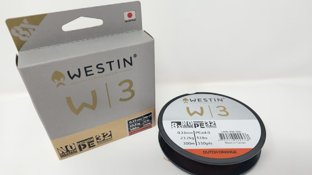 Westin W3 Braid 300m - Dutch Orange colour - Fishing Lures Ltd